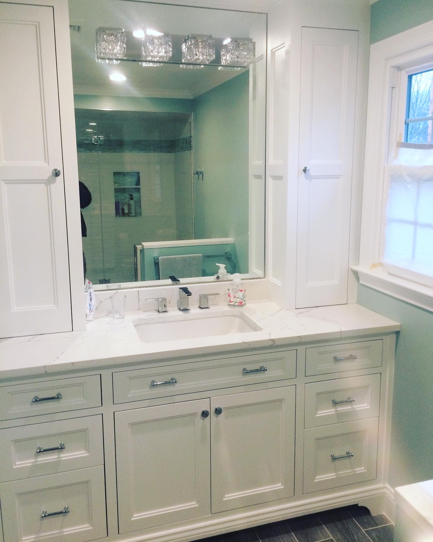 Full vanity wall